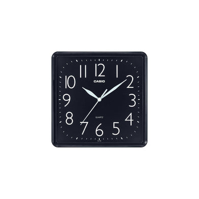Casio Analog Black Resin Square Wall Clock IQ06-1D IQ-06-1D IQ-06-1