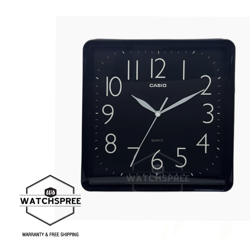 Casio Analog Black Resin Square Wall Clock IQ06-1D IQ-06-1D IQ-06-1