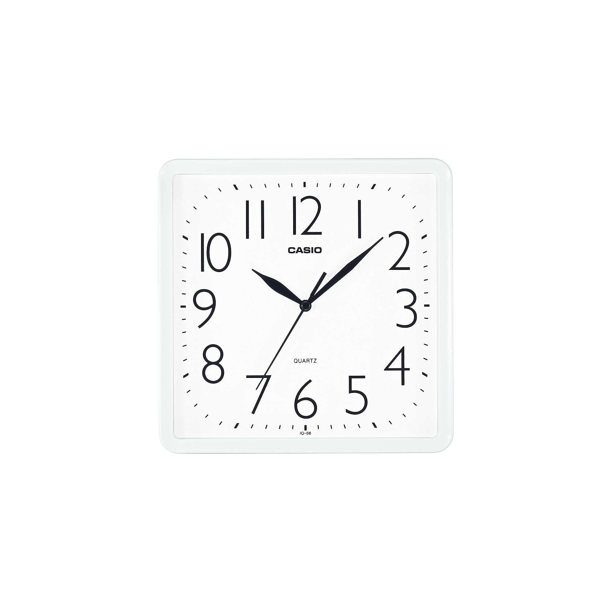 Casio Analog White Resin Square Wall Clock IQ06-7D IQ-06-7D IQ-06-7