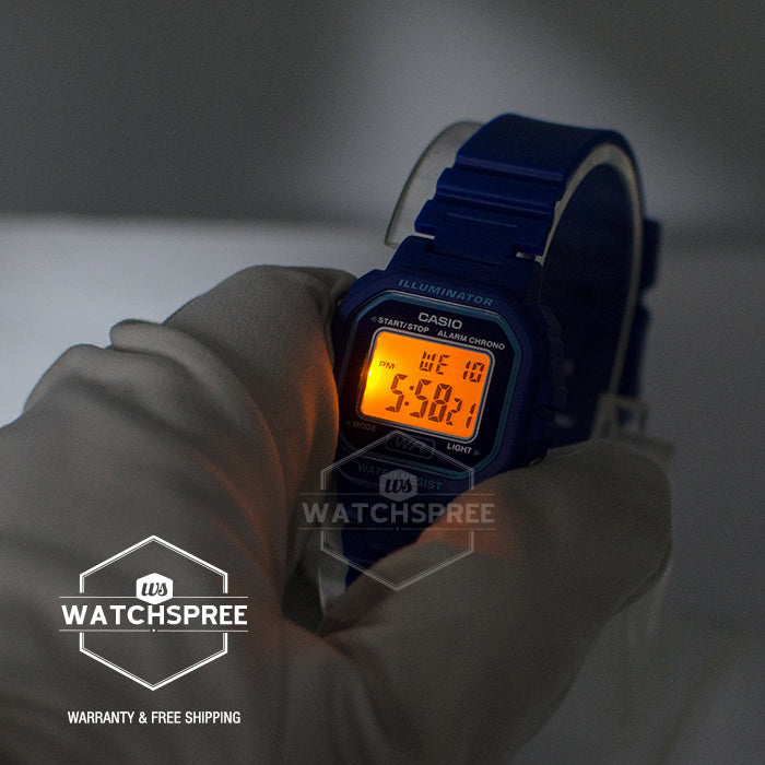 Casio Ladies' Standard Digital Blue Resin Band Watch LA20WH-2A LA-20WH-2A