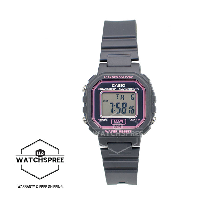 Casio Ladies' Standard Digital Grey Resin Band Watch LA20WH-8A LA-20WH-8A
