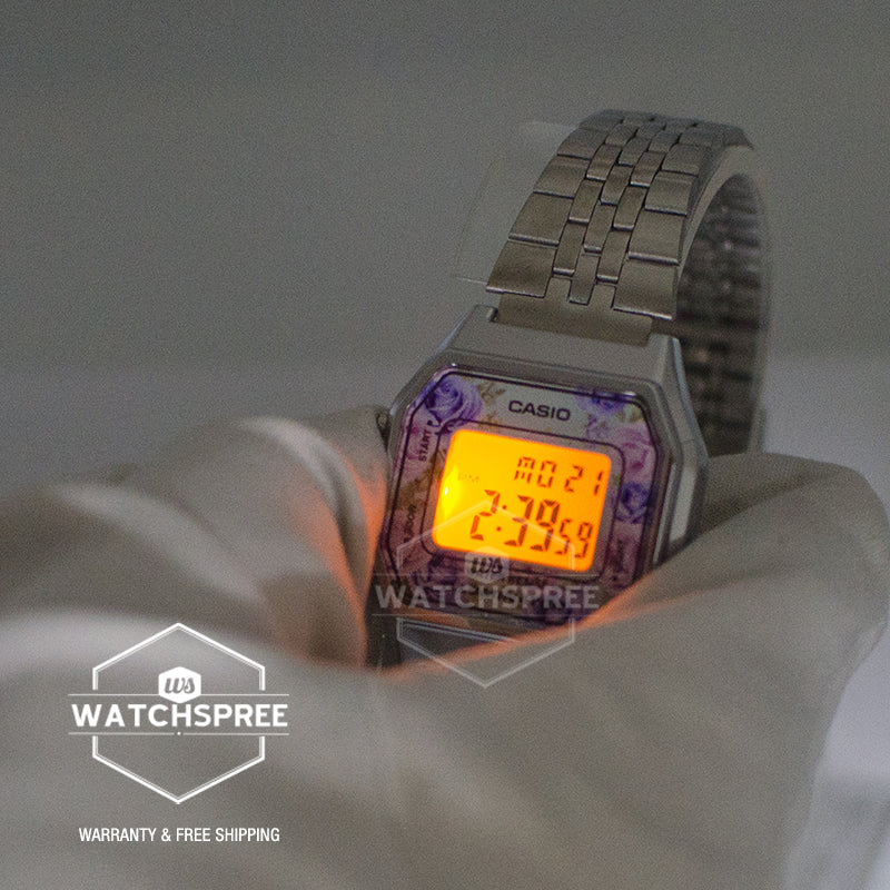 Casio Standard Digital Silver Stainless Steel Watch LA680WA-2C LA-680WA-2C