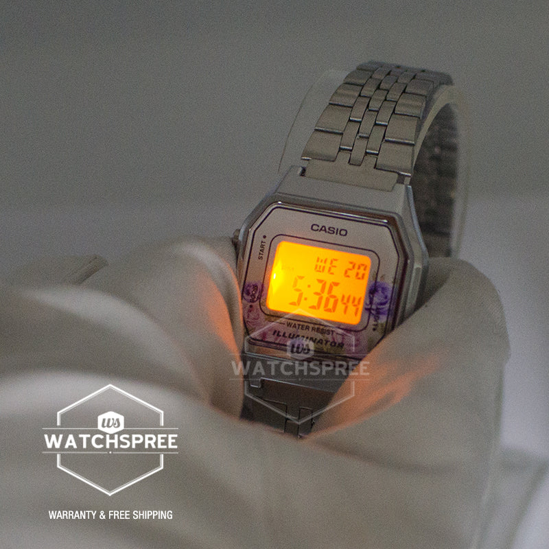 Casio Standard Digital Silver Stainless Steel Watch LA680WA-4C LA-680WA-4C