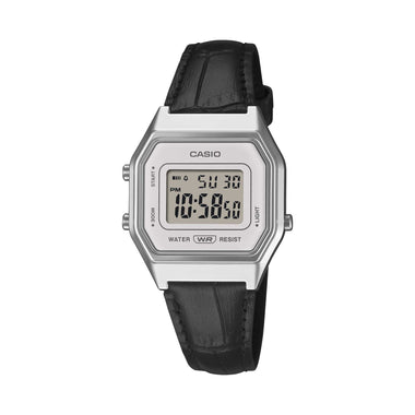 Casio Ladies' Digital Black Leather Strap Watch LA680WEL-1D LA680WEL-1 [S]