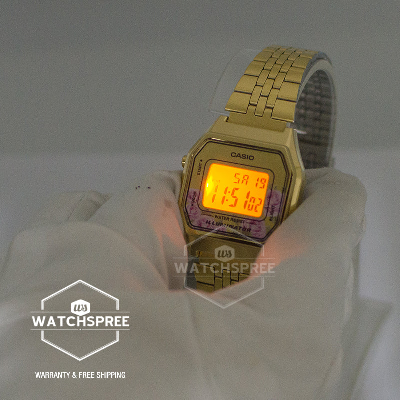 Casio Standard Digital Gold Tone Stainless Steel Watch LA680WGA-4C LA-680WGA-4C