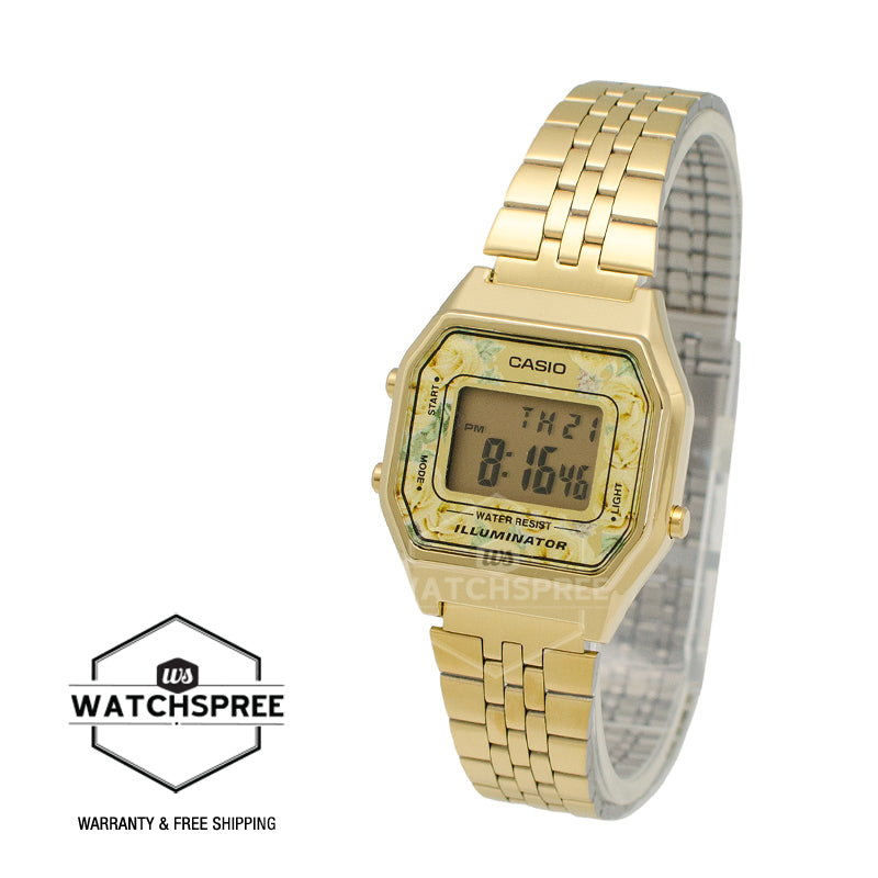 Casio Standard Digital Gold Tone Stainless Steel Watch LA680WGA-9C LA-680WGA-9C
