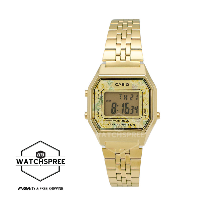 Casio Standard Digital Gold Tone Stainless Steel Watch LA680WGA-9C LA-680WGA-9C