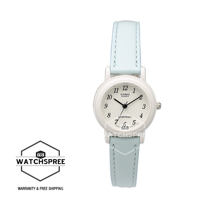 Casio Ladies' Standard Analog Blue Leather Strap Watch LQ139L-2B LQ-139L-2B
