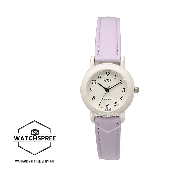 Casio Ladies' Standard Analog Purple Leather Strap Watch LQ139L-6B LQ-139L-6B