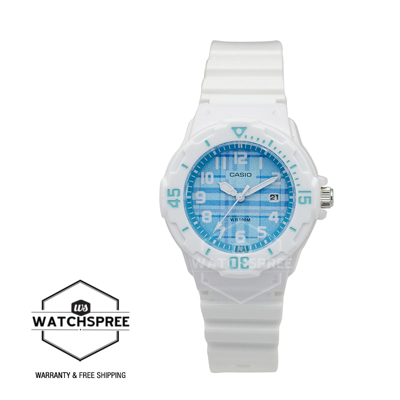Casio Ladies' Diver Look Standard Analog White Resin Band Watch LRW200H-2C LRW-200H-2C