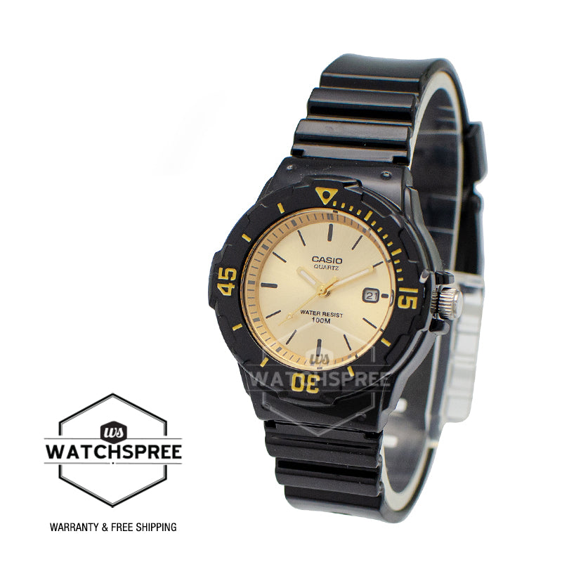 Casio Women's Analog Black Resin Band Watch LRW200H-9E LRW-200H-9E
