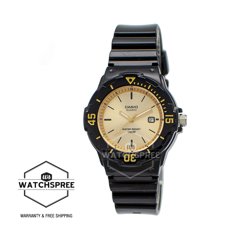 Casio Women's Analog Black Resin Band Watch LRW200H-9E LRW-200H-9E