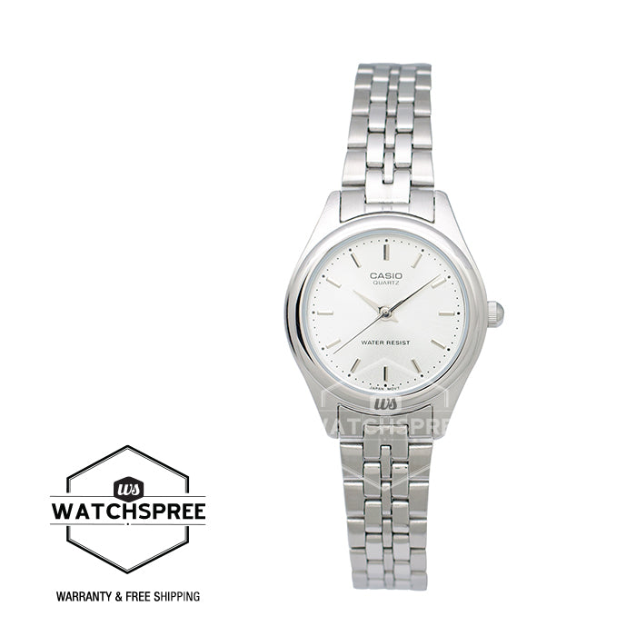 Casio Standard Ladies Silver Stainless Steel Band Watch LTP1129A-7A
