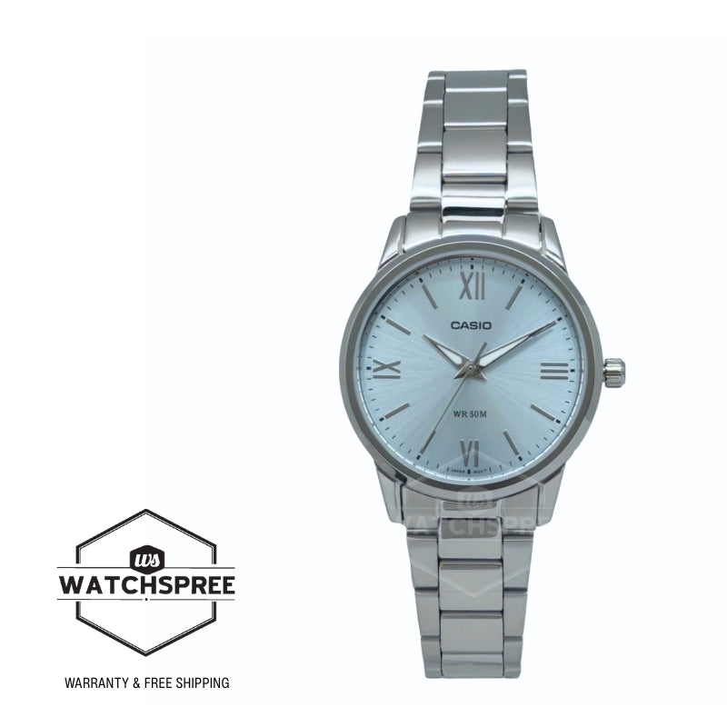 Casio Ladies' Analog Stainless Steel Band Watch LTP1303DD-2A LTP-1303DD-2A