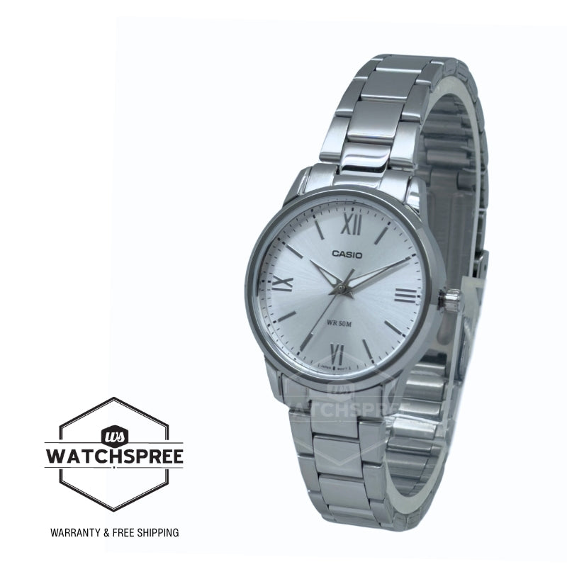 Casio Ladies' Analog Stainless Steel Band Watch LTP1303DD-7A LTP-1303DD-7A