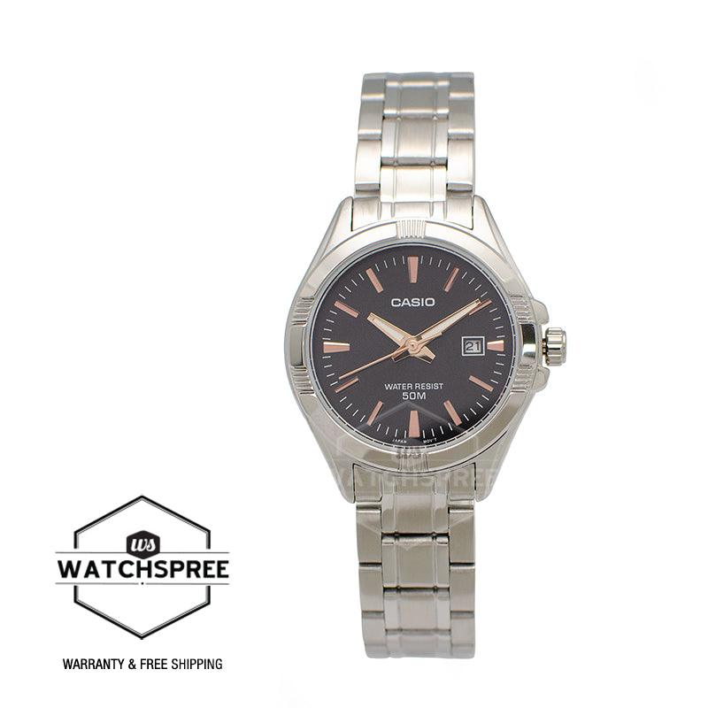 Casio Ladies' Standard Analog Silver Stainless Steel Band Watch LTP1308D-1A2 LTP-1308D-1A2