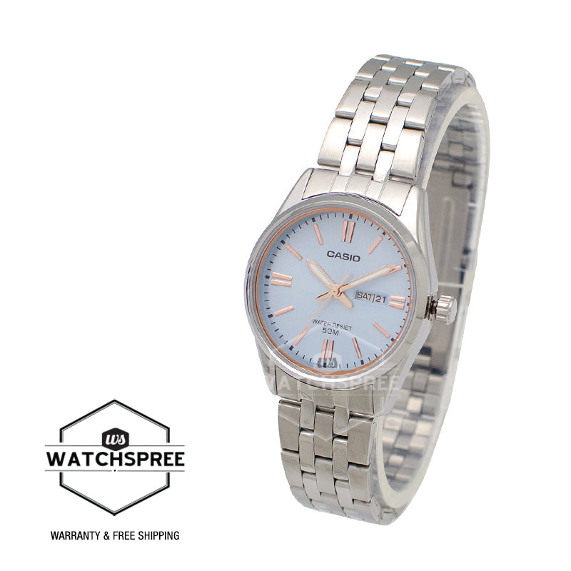 Casio Ladies' Standard Analog Silver Stainless Steel Band Watch LTP1335D-2A LTP-1335D-2A
