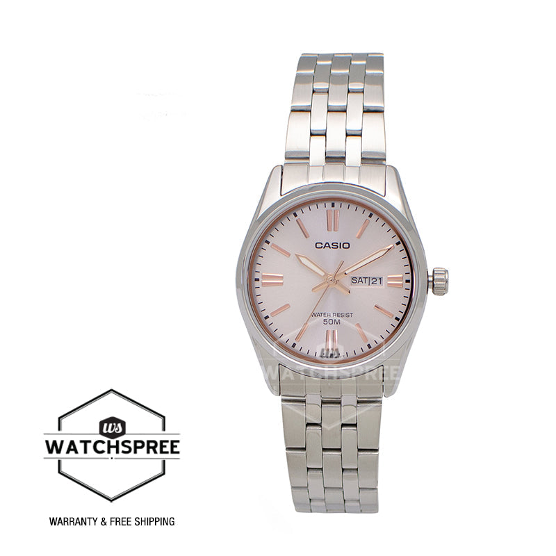 Casio Ladies' Standard Analog Silver Stainless Steel Band Watch LTP1335D-4A LTP-1335D-4A