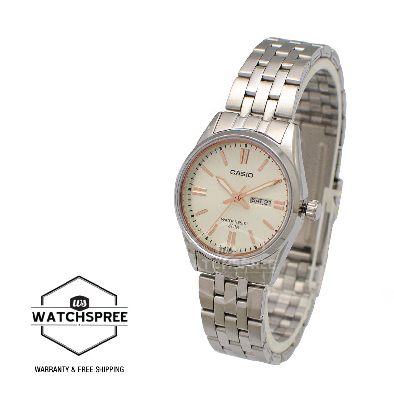 Casio Ladies' Standard Analog Silver Stainless Steel Band Watch LTP1335D-9A LTP-1335D-9A