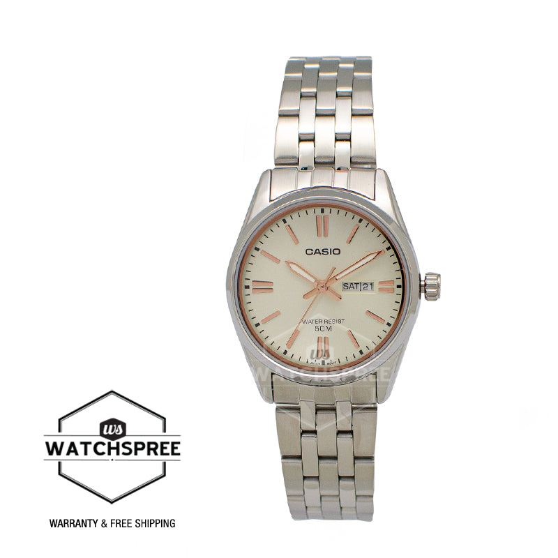 Casio Ladies' Standard Analog Silver Stainless Steel Band Watch LTP1335D-9A LTP-1335D-9A