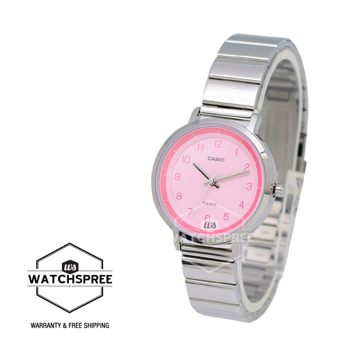 Casio Ladies' Standard Analog Stainless Steel Watch LTPE139D-4B