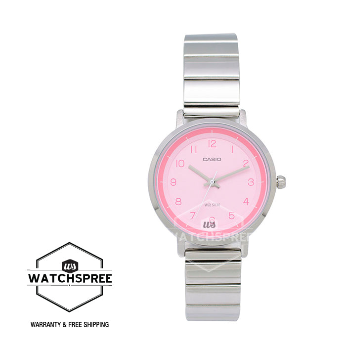 Casio Ladies' Standard Analog Stainless Steel Watch LTPE139D-4B