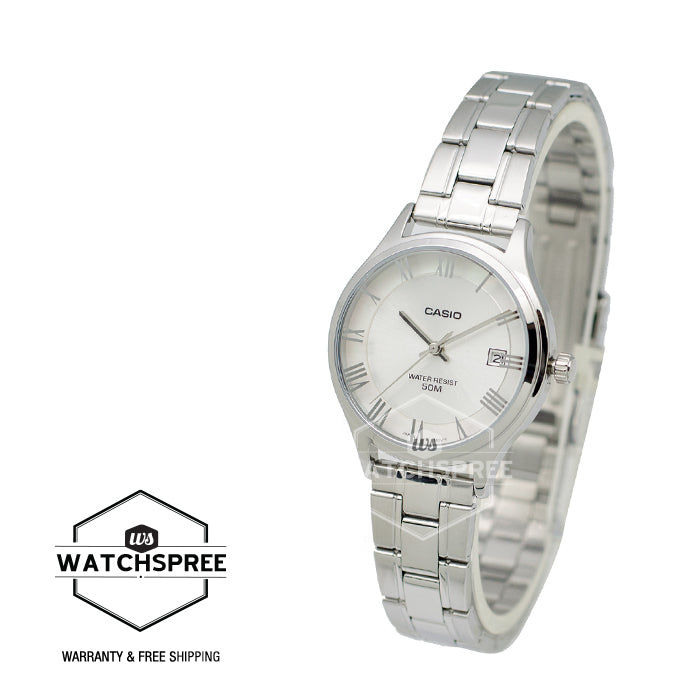 Casio Standard Analog-Ladies Silver Stainless Steel Band Watch LTPE142D-7A
