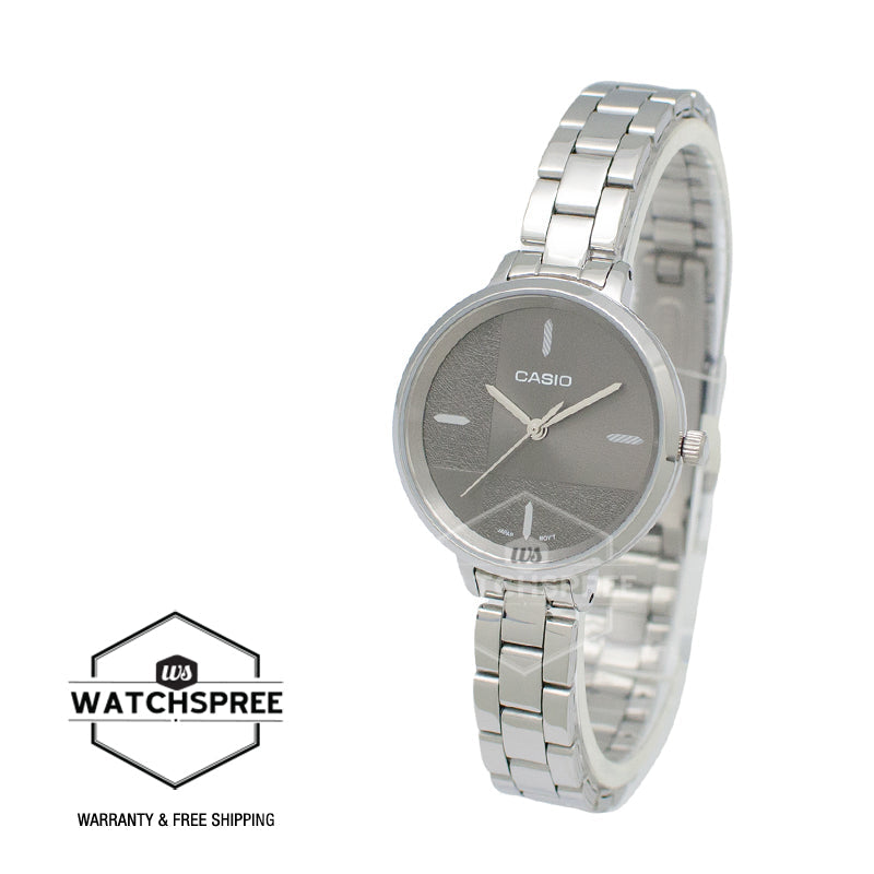 Casio Enticer Ladies' Silver Stainless Steel Band Watch LTPE152D-1E LTP-E152D-1E