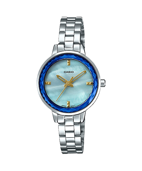Casio Ladies' Analog Silver Stainless Steel Band Watch LTPE162D-2A LTP-E162D-2A