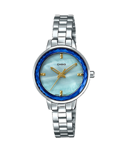Load image into Gallery viewer, Casio Ladies&#39; Analog Silver Stainless Steel Band Watch LTPE162D-2A LTP-E162D-2A
