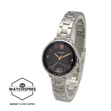 Load image into Gallery viewer, Casio Ladies&#39; Analog Silver Stainless Steel Band Watch LTPE163D-1A LTP-E163D-1A
