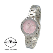 Load image into Gallery viewer, Casio Ladies&#39; Analog Silver Stainless Steel Band Watch LTPE163D-4A LTP-E163D-4A
