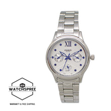 Load image into Gallery viewer, Casio Ladies&#39; Multi-Hands Silver Stainless Steel Band Watch LTPE306D-7A2 LTP-E306D-7A2
