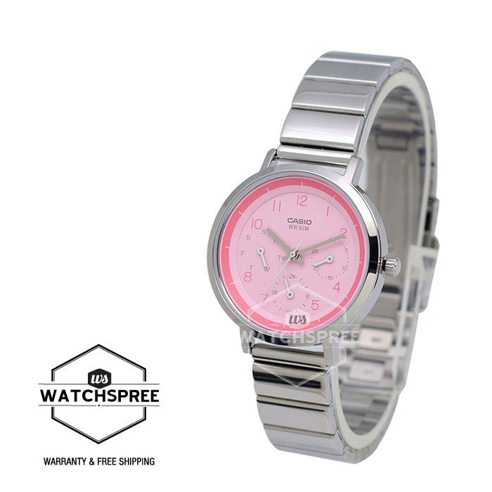 Casio Ladies' Standard Analog Stainless Steel Watch LTPE314D-4B