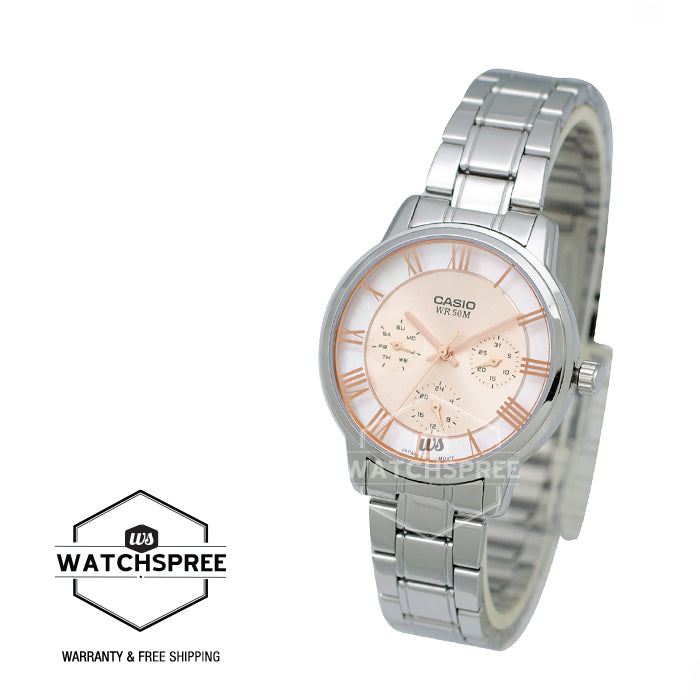 Casio Standard Analog-Ladies Silver Stainless Steel Watch LTPE315D-9A
