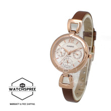 Load image into Gallery viewer, Casio Ladies&#39; Standard Analog Brown Leather Strap Watch LTPE401PL-7A LTP-E401PL-7A

