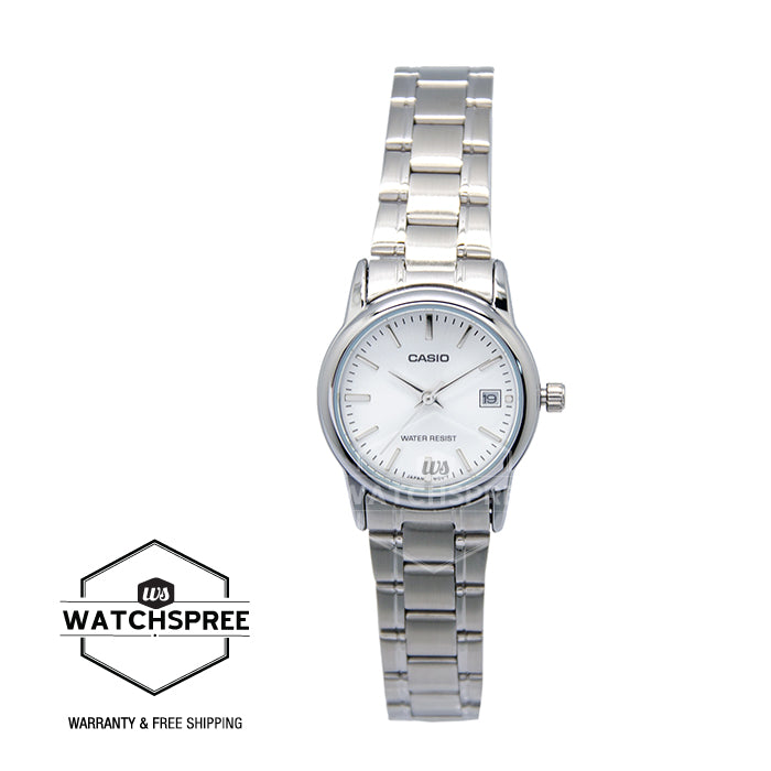 Casio Ladies' Standard Analog Silver Stainless Steel Band Watch LTPV002D-7A