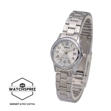 Load image into Gallery viewer, Casio Ladies&#39; Standard Analog Silver Stainless Steel Band Watch LTPV002D-7B LTP-V002D-7B
