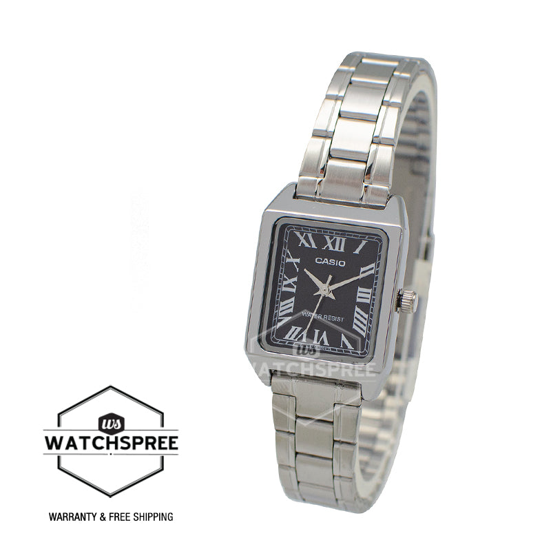 Casio Ladies' Standard Analog Silver Stainless Steel Band Watch LTPV007D-1B LTP-V007D-1B