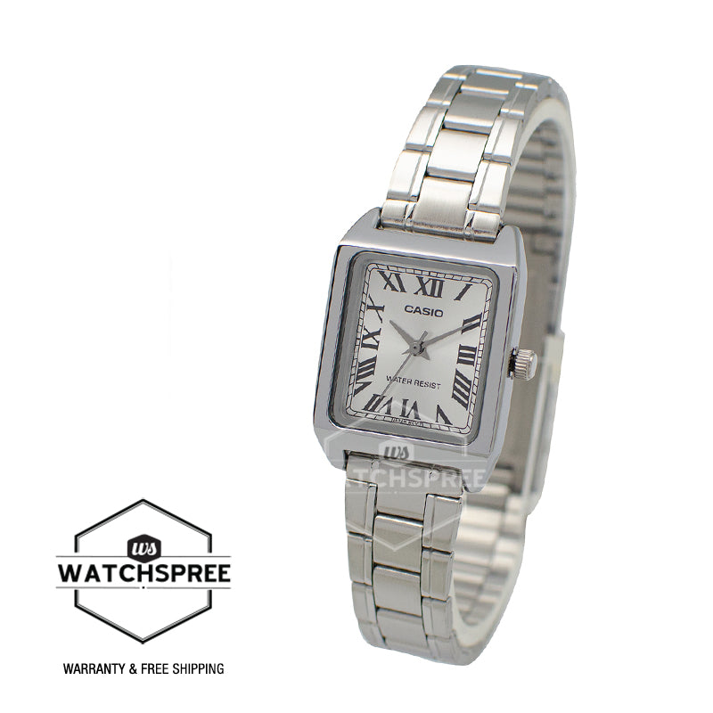 Casio Ladies' Standard Analog Silver Stainless Steel Band Watch LTPV007D-7B LTP-V007D-7B
