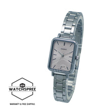 Load image into Gallery viewer, Casio Ladies&#39; Analog Rectangular Dial Stainless Steel Band Watch LTPV009D-4E LTP-V009D-4E
