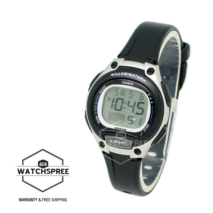 Casio Standard Digital Black Resin Strap Watch LW203-1A