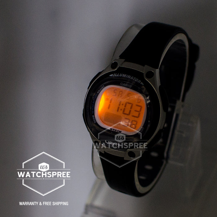 Casio Standard Digital Black Resin Strap Watch LW203-1A