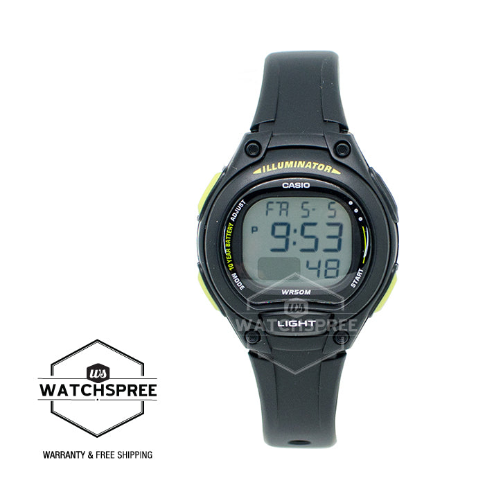 Casio Standard Digital Black Resin Strap Watch LW203-1B