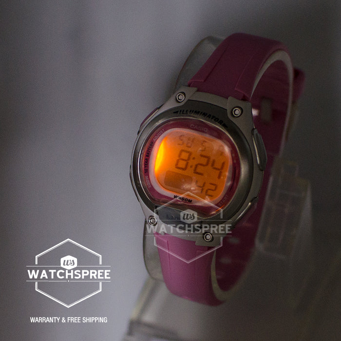 Casio Standard Digital Pink Resin Strap Watch LW203-4A