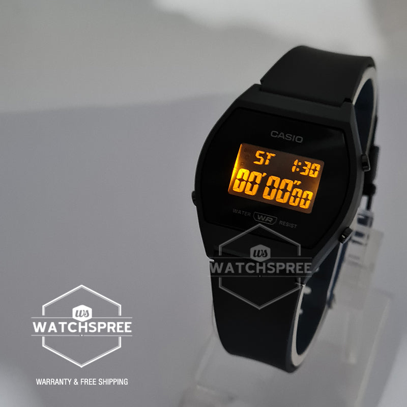 Casio Ladies' Digital Black Resin Band Watch LW204-1B LW-204-1B