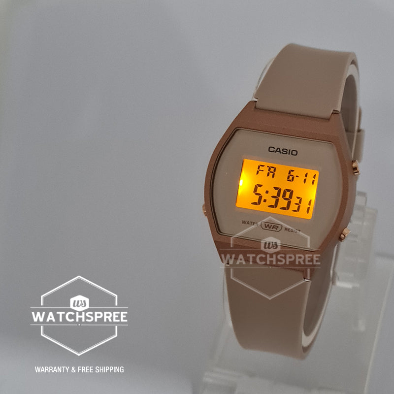 Casio Ladies' Digital Pink Resin Band Watch LW204-4A LW-204-4A