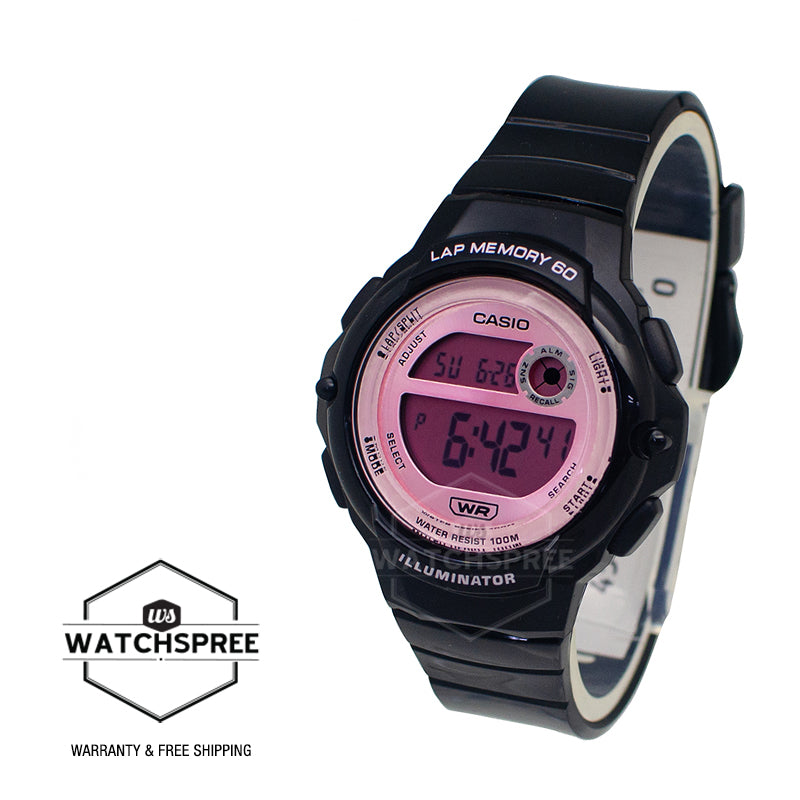 Casio Digital Dual Time Black Resin Band Watch LWS1200H-1A2 LWS-1200H-1A2 [Kids]