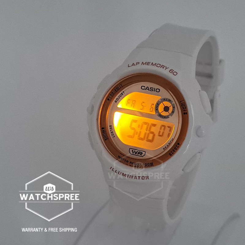 Casio Digital Dual Time White Resin Band Watch LWS1200H-7A2 LWS-1200H-7A2 [Kids]