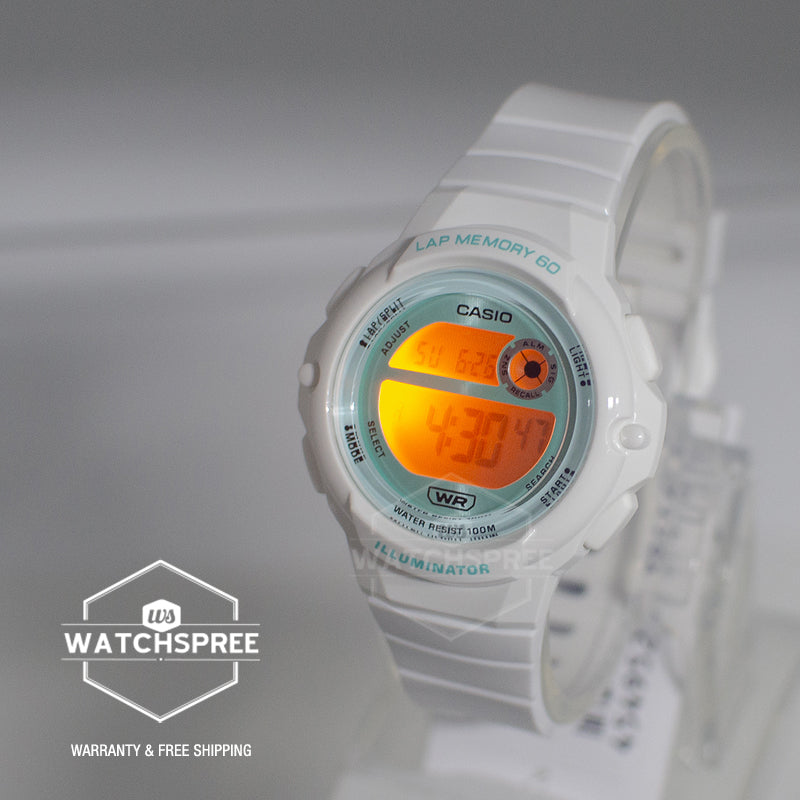Casio Digital Dual Time White Resin Band Watch LWS1200H-7A3 LWS-1200H-7A3 [Kids]